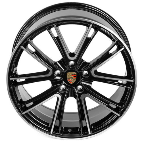 Легковой диск CMST FG482 11x21 5x130 ET60 71,6 чёрный + полированные спицы