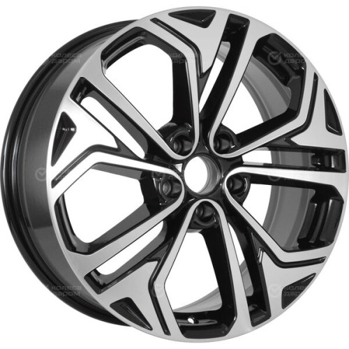 Колесный диск Carwel Иткуль 205 7.5xR18 5x114.3 ET45 DIA60.1 чёрный глянцевый с полированной лицевой поверхностью