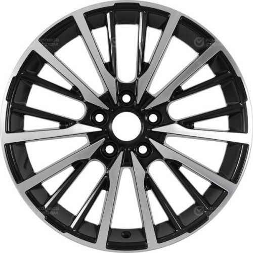 Колесный диск KDW KD1740 7xR17 5x114.3 ET37 DIA66.6 глянцевый черный с полированной лицевой частью