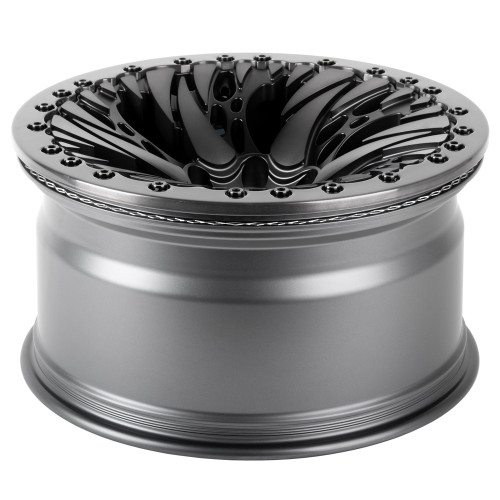 Легковой диск Skill Wheels SV308-SB420 10x20 6x139,7 ET 77,8 Графит матовый + полированные спицы + темный лак