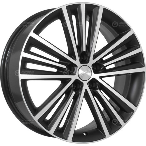 Колесный диск СКАД Манчестер 7.5xR19 5x114.3 ET48 DIA67.1 (уценка) черный матовый с полированным элементом