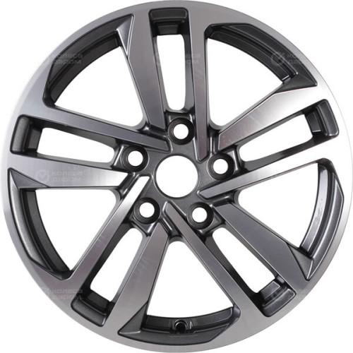 Колесный диск KHOMEN KHW1612 (ZV_16 Camry/Corolla/Grand Vitara) 6.5xR16 5x114.3 ET45 DIA60.1 насыщенный темно-серый полностью полированный