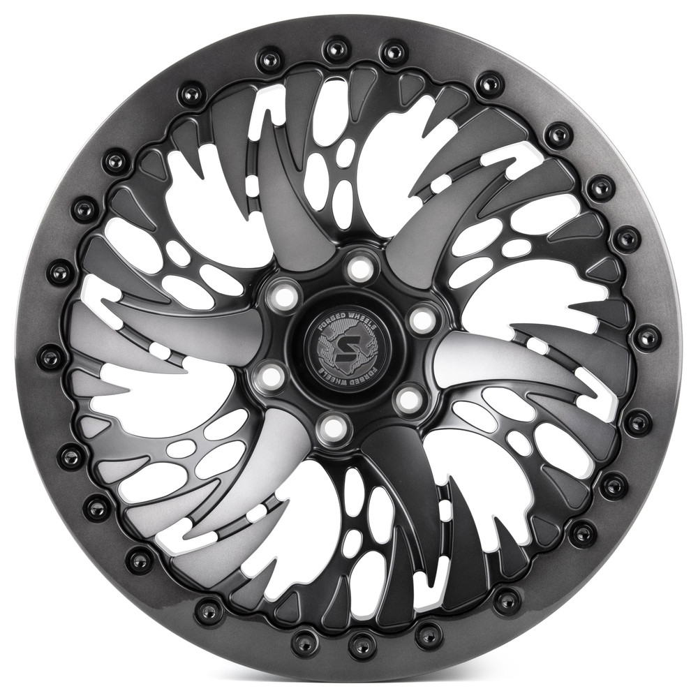 Легковой диск Skill Wheels SV308-SB420 10x20 6x139,7 ET 77,8 Графит матовый + полированные спицы + темный лак