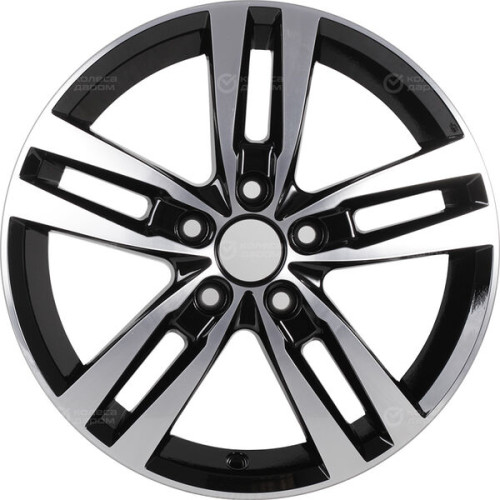 Колесный диск КиК Rassvet 6.5xR16 5x114.3 ET45 DIA67.1 черный глянцевый с полированными элементами лицевой поверхности