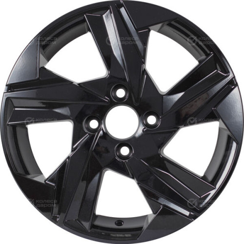 Колесный диск KDW KD1520 6xR15 4x100 ET46 DIA60.1 черный глянцевый