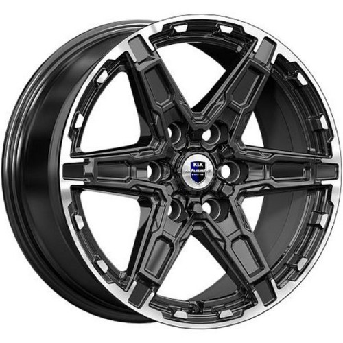 Легковой диск КиК Дистрикт (КС1159) 8x18 6x139,7 ET25 106,1 Черный бриллиант