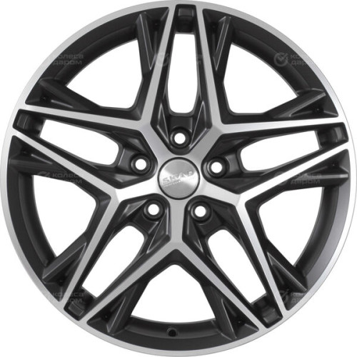 Колесный диск СКАД Челси 8xR18 5x114.3 ET45 DIA67.1 черный матовый с полированным элементом
