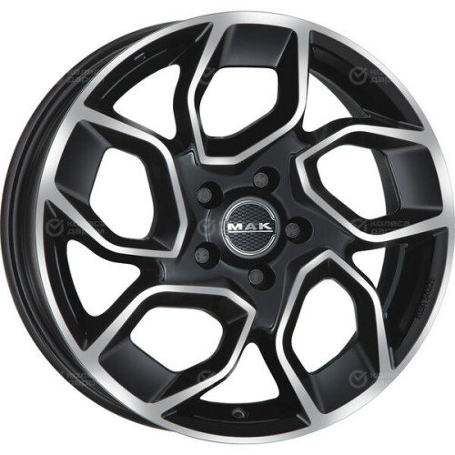 Колесный диск MAK Express 7xR17 5x118 ET62 DIA71.1 чёрный глянцевый с полированной лицевой частью