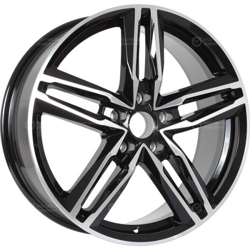 Колесный диск Carwel Малык 138 7xR17 5x112 ET40 DIA57.1 чёрный глянцевый с полированной лицевой поверхностью