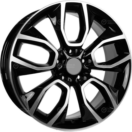 Колесный диск Carwel Хасан 202 7xR18 5x114.3 ET47 DIA66.1 чёрный глянцевый с полированной лицевой поверхностью