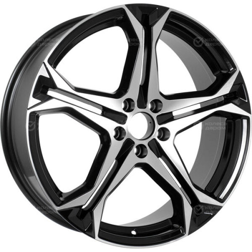 Колесный диск RST R099 7.5xR19 5x108 ET38 DIA60.1 глянцевый черный с полированной лицевой частью