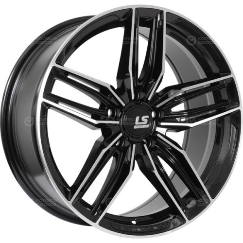 Колесный диск LS FlowForming LS RC54 8xR18 5x114.3 ET40 DIA67.1 черный глянцевый с полированной лицевой частью