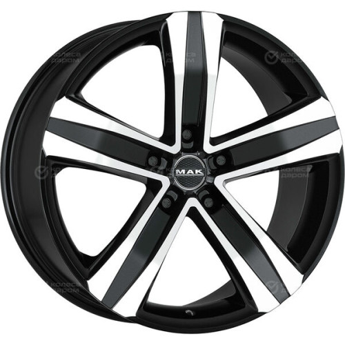 Колесный диск MAK STONE5 6.5xR16 5x120 ET50 DIA65.1 черный глянцевый с полированной лицевой частью