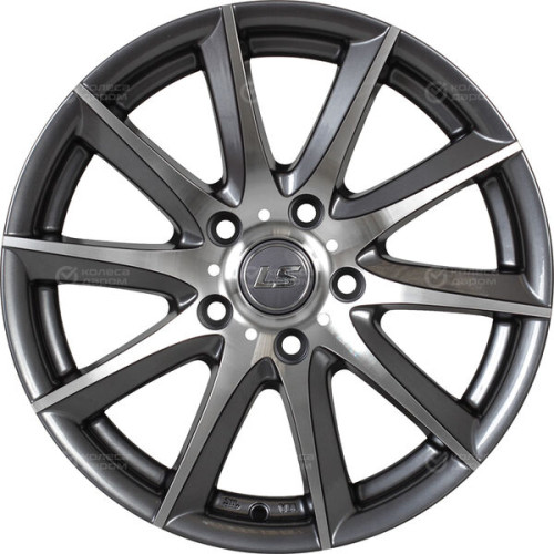Колесный диск LS LS 286 7xR16 4x100 ET40 DIA73.1 насыщенный темно-серый полностью полированный