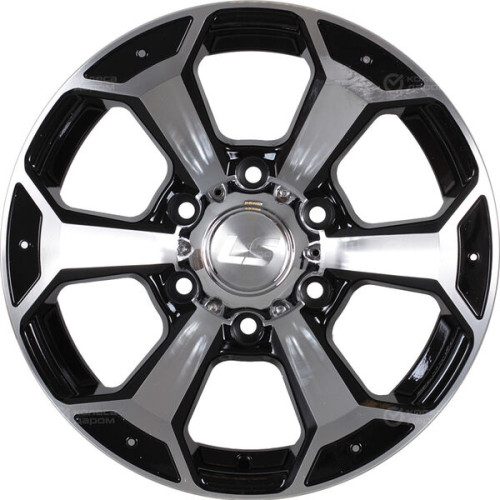 Колесный диск LS LS 187 7.5xR18 6x139.7 ET36 DIA100.1 черный глянцевый с полированной лицевой частью