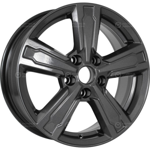Колесный диск КиК Оклахома 6.5xR16 5x100 ET38 DIA57.1 насыщенный темно-серый полностью полированный