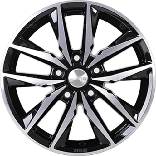 Колесный диск СКАД Тирион 6.5xR16 5x114.3 ET50 DIA67.1 (уценка) черный глянцевый с полированной лицевой поверхностью
