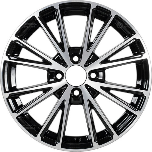 Колесный диск КиК Меандр 6xR16 4x100 ET41 DIA60.1 черный глянцевый с полированными элементами лицевой поверхности