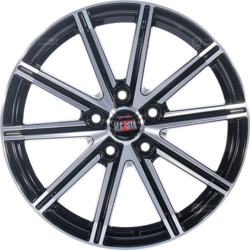 Колесный диск Alcasta M64 7xR17 5x114.3 ET35 DIA67.1 черный глянцевый с полированной лицевой частью
