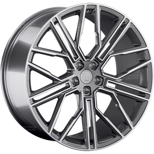 Колесный диск LS Forged LS FG08 10.5xR22 5x112 ET31 DIA66.6 темно-серый матовый ,частично полированный