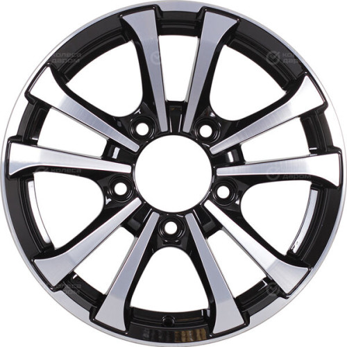 Колесный диск СКАД Тундра 6.5xR16 5x139.7 ET40 DIA98.5 черный глянцевый с полированной лицевой поверхностью