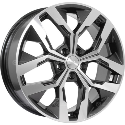 Колесный диск СКАД Ламберт 7.5xR18 5x112 ET40 DIA57.1 темно-серый глянцевый с полированной лицевой частью