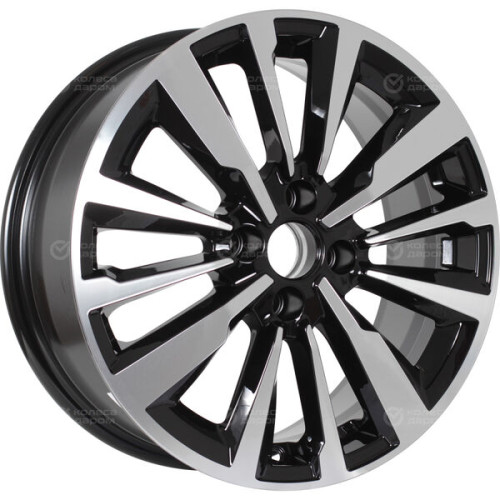 Колесный диск КиК Эрман 6.5xR16 4x100 ET37 DIA60.1 черный глянцевый с полированными элементами лицевой поверхности
