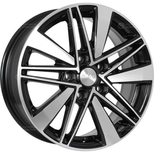 Колесный диск СКАД Тайто 6.5xR16 5x100 ET38 DIA57.1 черный глянцевый с полированной лицевой поверхностью