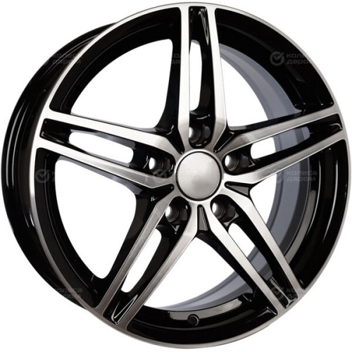 Колесный диск Carwel Хумми 219 6.5xR16 5x114.3 ET38 DIA67.1 чёрный глянцевый с полированной лицевой поверхностью