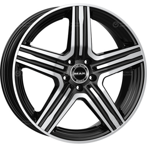 Колесный диск MAK Lewis 8xR19 5x112 ET33 DIA66.6 чёрный глянцевый с полированной лицевой частью