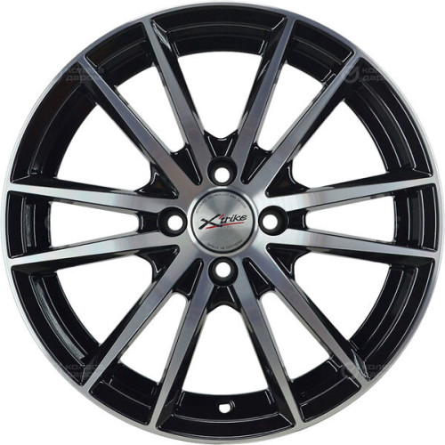 Колесный диск X-trike X129 6.5xR16 4x100 ET48 DIA54.1 глянцевый черный с полированной лицевой частью