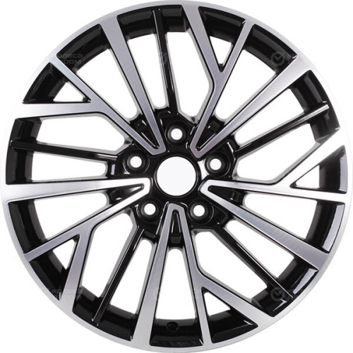 Колесный диск KHOMEN KHW1717 (ZV 17_Haval Jolion) 7xR17 5x114.3 ET37 DIA66.5 глянцевый черный с полированной лицевой частью