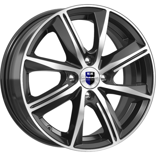 Легковой диск КиК Арнар 7x17 5x100 ET48 56,1 Алмаз черный