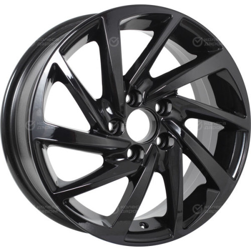 Колесный диск KDW KD1530 6xR15 5x100 ET38 DIA57.1 черный глянцевый