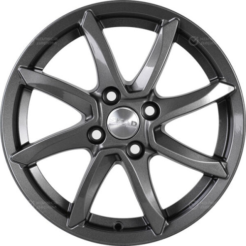 Колесный диск СКАД Осака 6xR15 4x100 ET45 DIA67.1 темно-серый цвет с перламутровыми оттенками