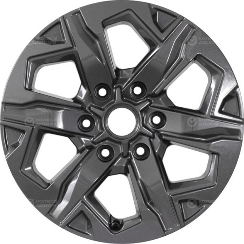 Колесный диск КиК Тейт 7.5xR17 6x139.7 ET25 DIA106.1 насыщенный темно-серый полностью полированный
