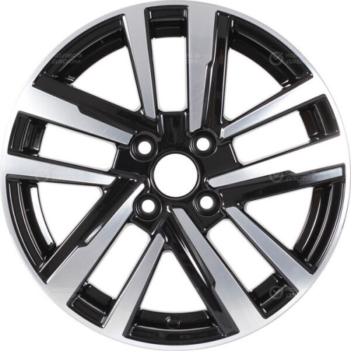 Колесный диск КиК Хант 6xR15 4x98 ET30 DIA58.5 (уценка) черный глянцевый с полированными элементами лицевой поверхности