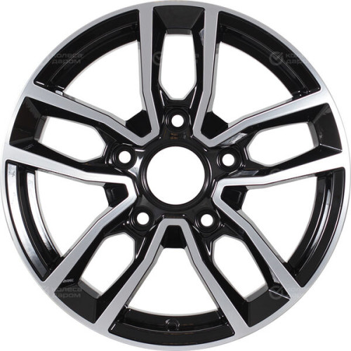 Колесный диск СКАД Вайсхорн 6.5xR16 5x139.7 ET40 DIA98 черный глянцевый с полированной лицевой поверхностью