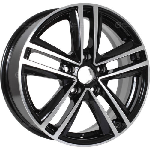 Колесный диск iFree Катар 6.5xR16 5x114.3 ET45 DIA60.1 чёрный глянцевый с полированной лицевой частью