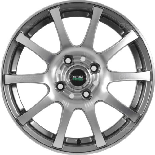 Колесный диск Megami MGM-2 6xR15 4x100 ET50 DIA60.1 насыщенный темно-серый полностью полированный