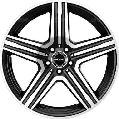 Колесный диск MAK Lewis 9xR18 5x112 ET30 DIA66.6 чёрный глянцевый с полированной лицевой частью