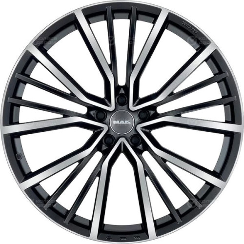 Колесный диск MAK Union 8.5xR20 5x112 ET20 DIA66.45 чёрный глянцевый с полированной лицевой частью