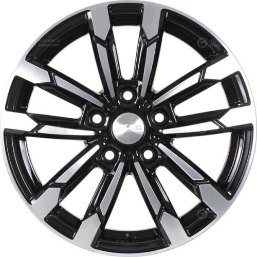 Колесный диск СКАД Кения 6.5xR16 5x110 ET37 DIA65.1 черный глянцевый с полированной лицевой поверхностью