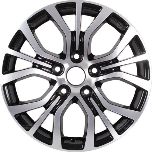 Колесный диск KHOMEN KHW1608 (16_Outlander) 6.5xR16 5x114.3 ET38 DIA67.1 глянцевый черный с полированной лицевой частью