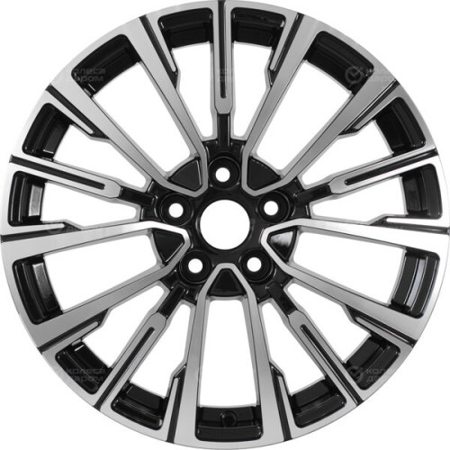 Колесный диск Carwel Базан 1720 7xR17 5x108 ET33 DIA60.1 черный глянцевый с полированной лицевой частью
