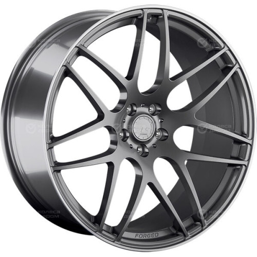 Колесный диск LS Forged FG09 10xR21 5x112 ET52 DIA66.6 матовый темно-серый с полированным ободом