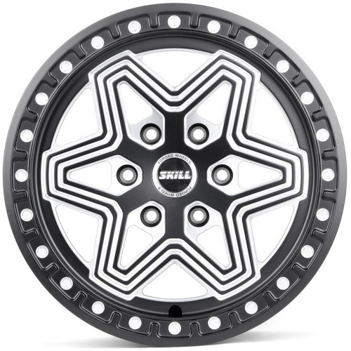 Легковой диск Skill Wheels SB125-CT356 9x18 6x139,7 ET45 95,1 чёрный матовый + полированные спицы