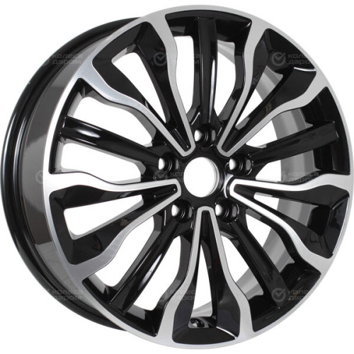 Колесный диск КиК Атакама 6.5xR17 5x114.3 ET45 DIA67.1 черный глянцевый с полированными элементами лицевой поверхности
