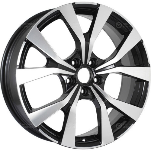 Колесный диск KHOMEN KHW1906 7xR19 5x114.3 ET45 DIA60.1 (уценка) глянцевый черный с полированной лицевой частью