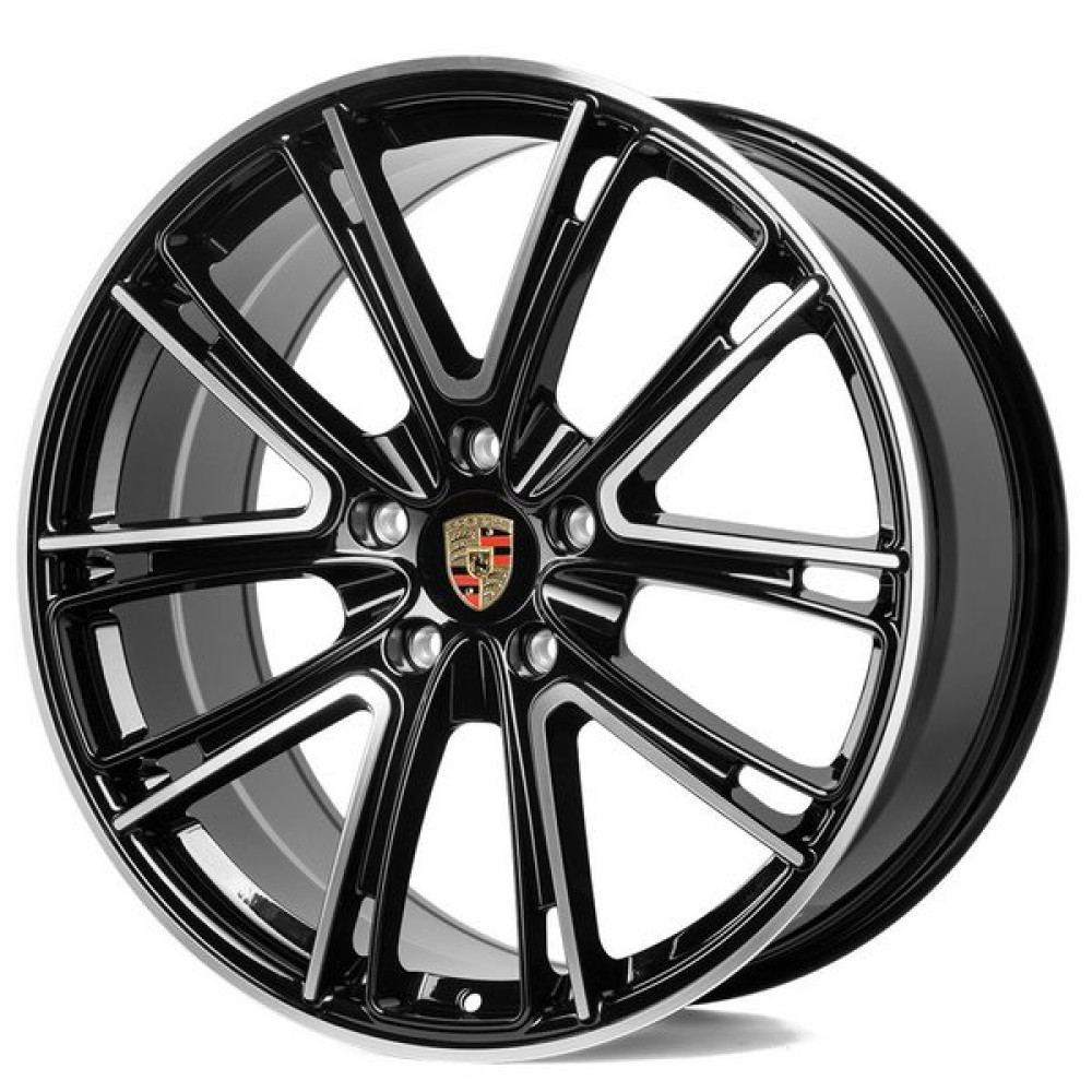 Легковой диск CMST FG482 9,5x21 5x130 ET61 71,6 чёрный + полированные спицы